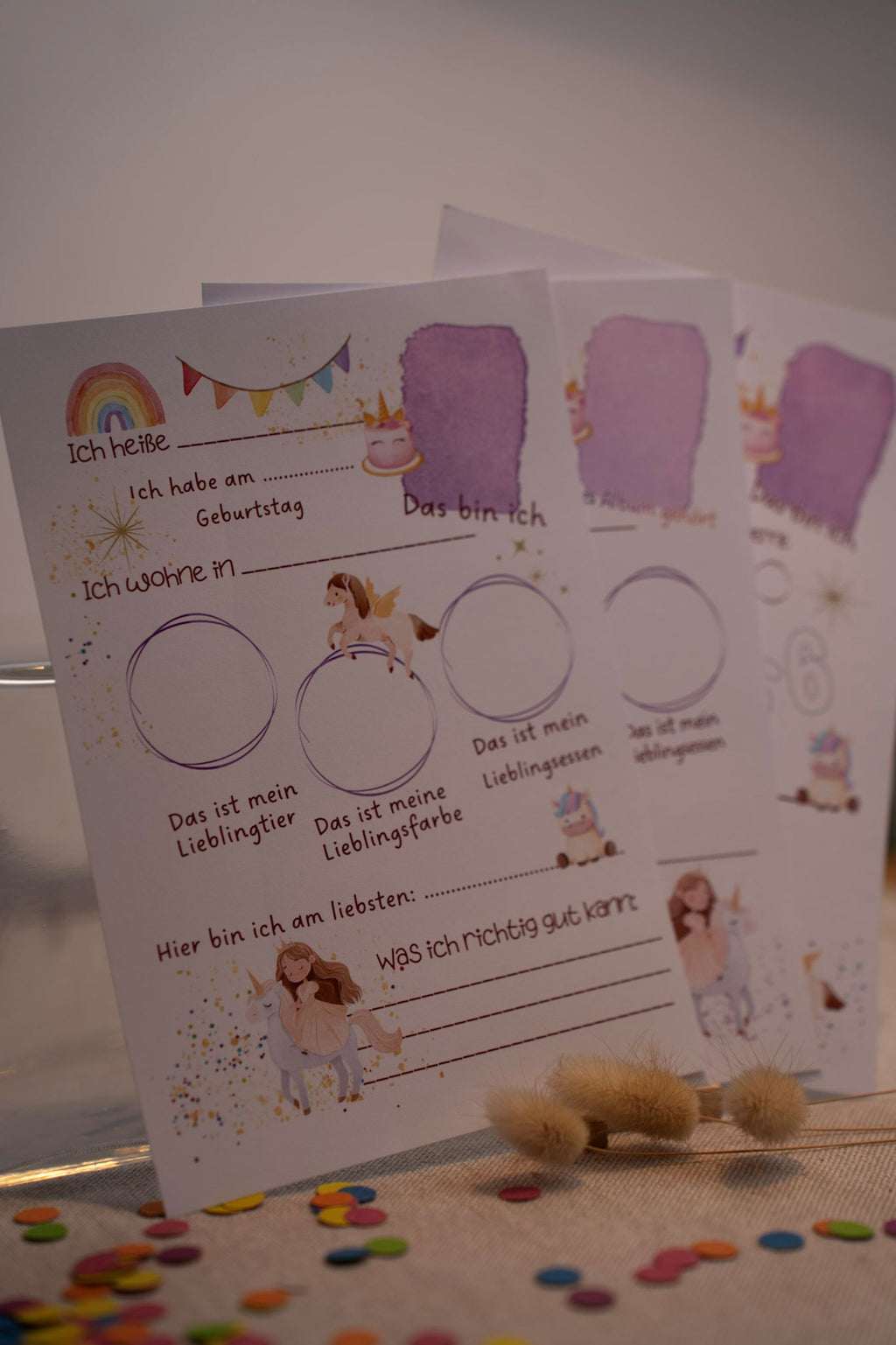 Kindergartenseite Einhörner