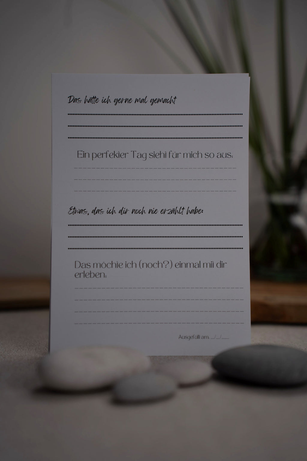 Freundebuchseite Schwarz-Weiß