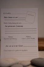Freundebuchseite Schwarz-Weiß